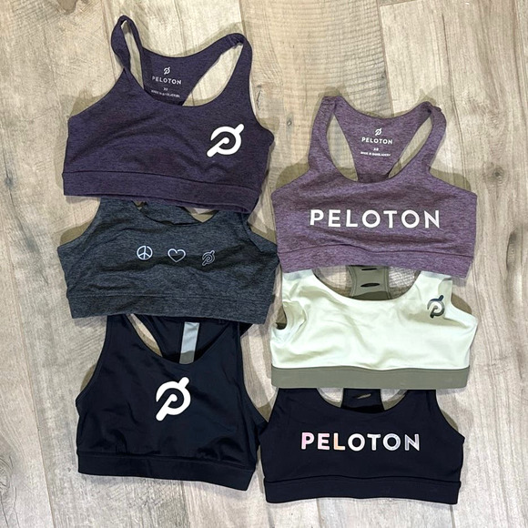 Peloton Other - Lot of 6 Peloton Sports Bras Size XS Extra Small Peace Love Peloton